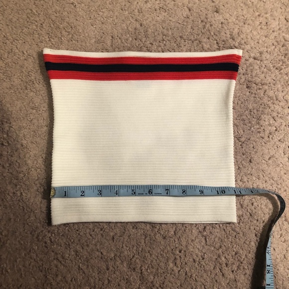 Striped trim tube top sz XS - Picture 8 of 8